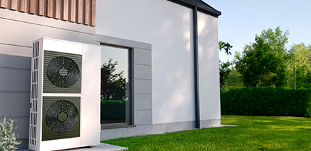 components for aerothermal installation heat pumps