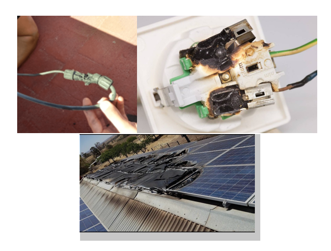 Possíveis consequências do arco elétrico.