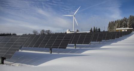 Módulos Fotovoltaicos cubiertos de nieve